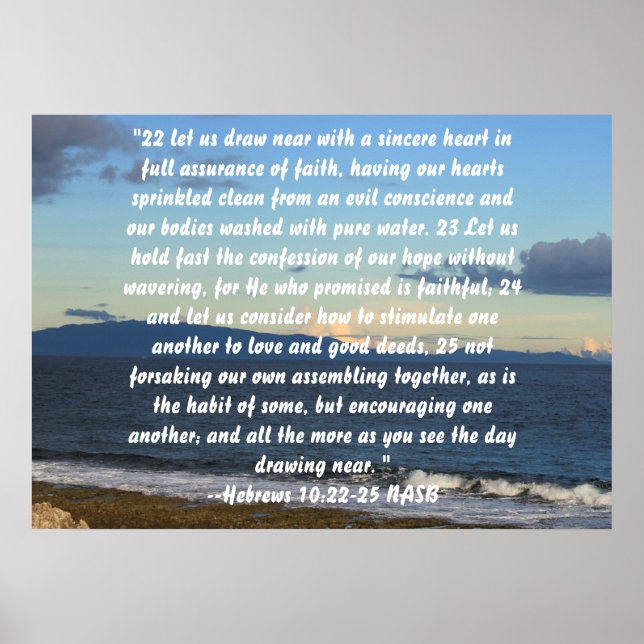 Hebrews 10:22-25 poster (Front)