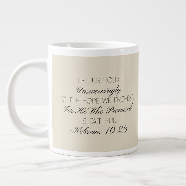 Hebrews 10:23 Hope Bible Verse Mug  (Left)