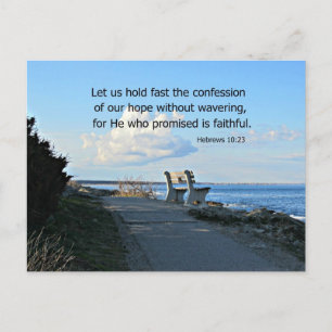 Hebrews 10:23 Let us hold fast the confession... Postcard