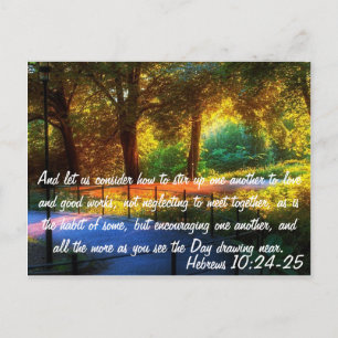 Hebrews 10:24-25 postcard