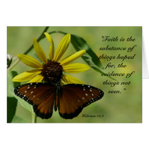 Hebrews 11:1 butterfly card