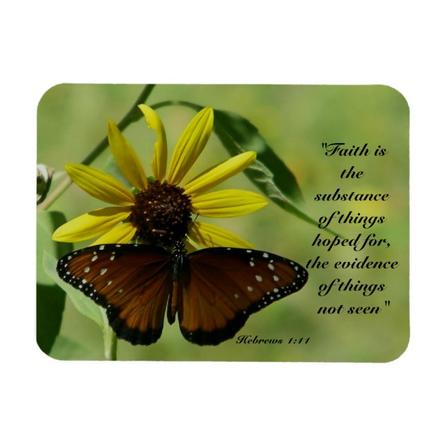 Hebrews 11:1 butterfly magnet (Horizontal)