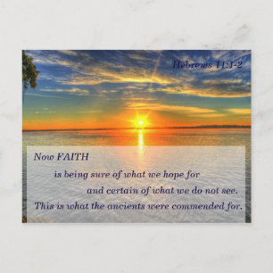 Hebrews 11:1 Christian Scripture Memory Card