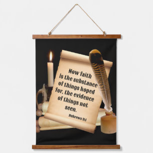 Hebrews 11:1 hanging tapestry