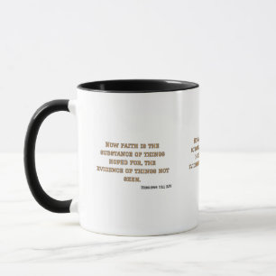 Hebrews 11:1 KJV Bible Verse Two-Tone Mug