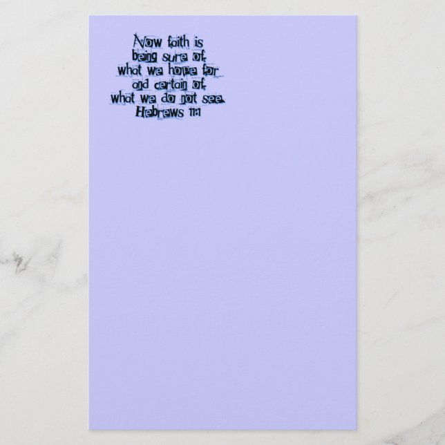 Hebrews 11:1 stationery (Front)