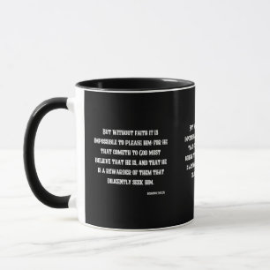Hebrews 11:6 KJV Bible Verse Two-Tone Mug