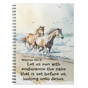 Hebrews 12 1-2 Let us Run with Endurance Bible Notebook