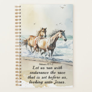 Hebrews 12 1-2 Run with Endurance Horse Bible Planner