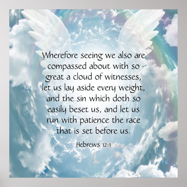 Hebrews 12:1  poster (Front)