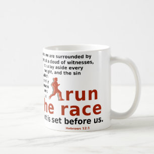 Hebrews 12:1 Run the Race mug