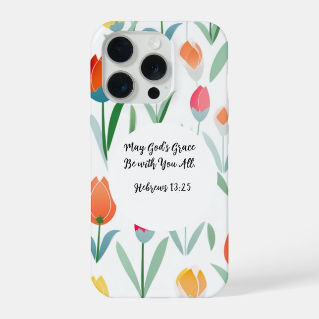 Hebrews 13:25 Apron iPhone Case (Back)