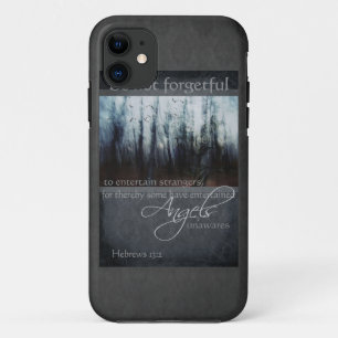 Hebrews 13:2 Angel Quote iPhone 11 Case