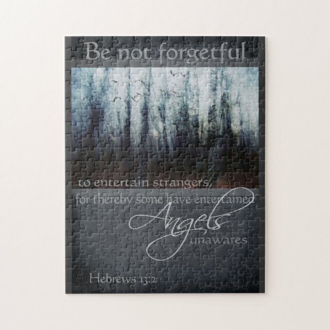 Hebrews 13:2 Angel Quote Jigsaw Puzzle (Vertical)