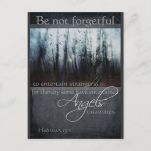 Hebrews 13:2 Angel Quote Postcard