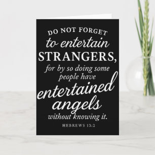 Hebrews 13_2 Bible Verse Entertained Angels Faith  Card