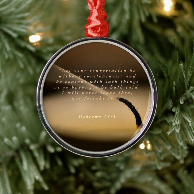 Hebrews 13:5 metal tree decoration (Tree)