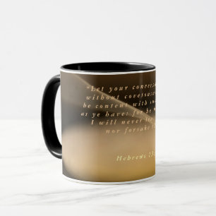 Hebrews 13:5 mug