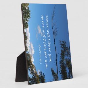 Hebrews 13:5 Never will I leave you Plaque