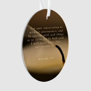 Hebrews 13:5 ornament