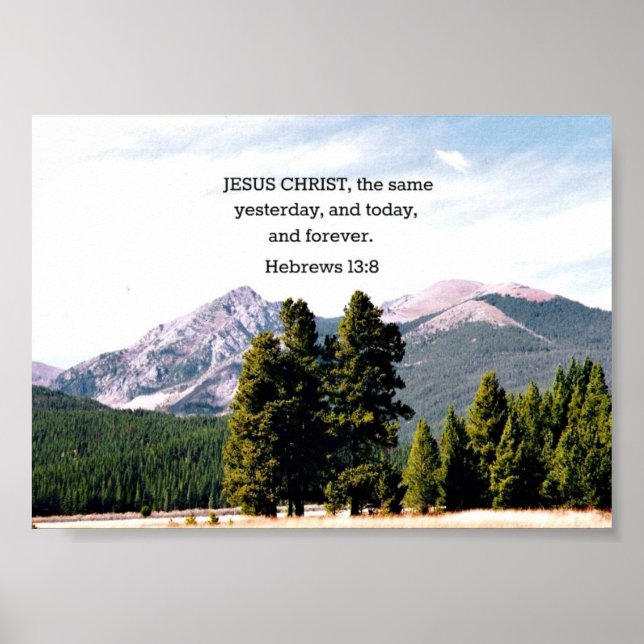 Hebrews 13:8 poster (Front)