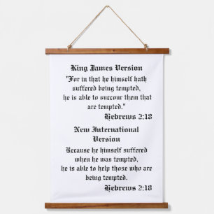 Hebrews 2:18  hanging tapestry