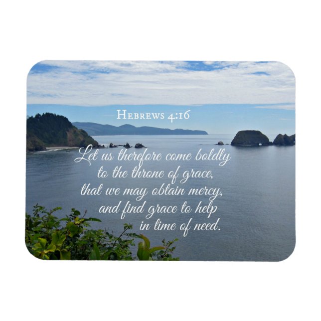 Hebrews 4:16 Let us therefore come boldly to the Magnet (Horizontal)