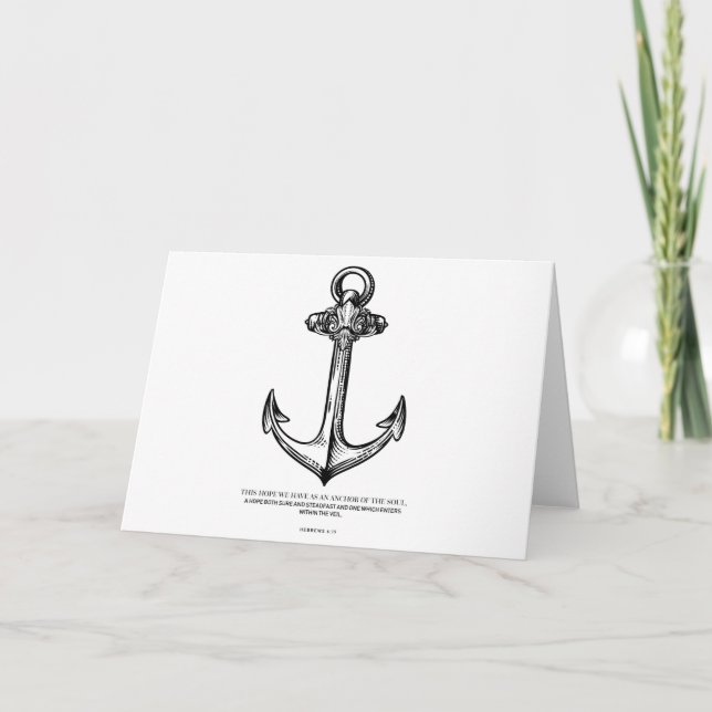 Hebrews 6:19 - Anchor of my soul. Card (Front)