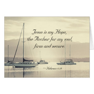 Hebrews 6:19 Jesus Anchor for my soul, Card