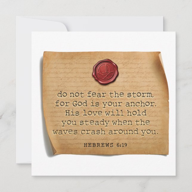 HEBREWS 6:19 - Personalised Notecard (Front)