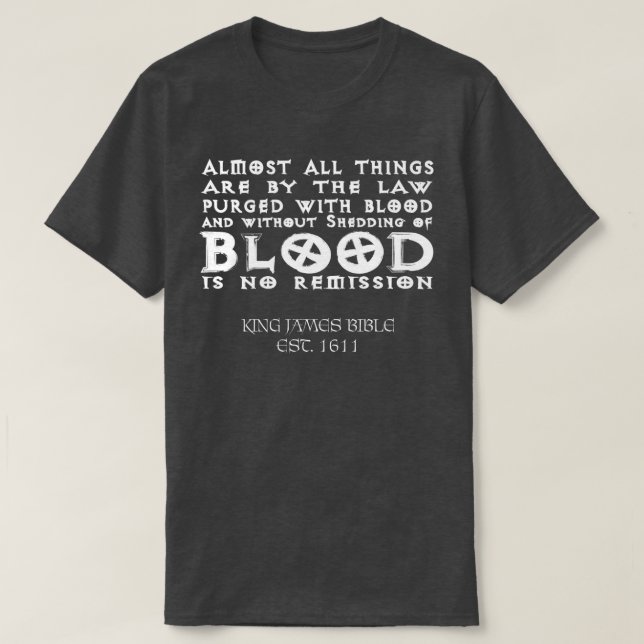 Hebrews 9:22 King James Bible Shirt (Design Front)
