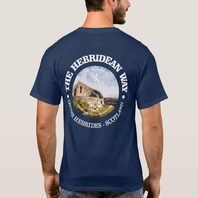 Hebridean Way (cycling c) T-Shirt (Back)