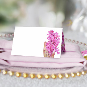 Hebrideaui orchid botanical art wedding place card