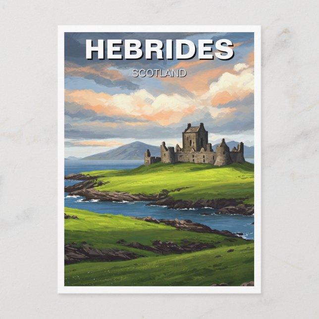Hebrides Scotland Travel Postcard (Front)