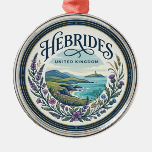 Hebrides United Kingdom Metal Tree Decoration