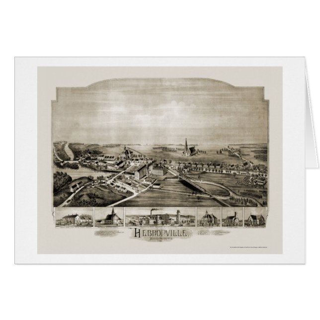 Hebronville, MA Panoramic Map - 1891 (Front Horizontal)