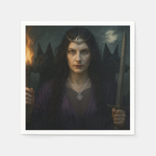 Hecate, Goddess of  the Crossroads  Napkin