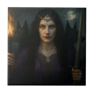 Hecate, Goddess of  the Crossroads  Tile