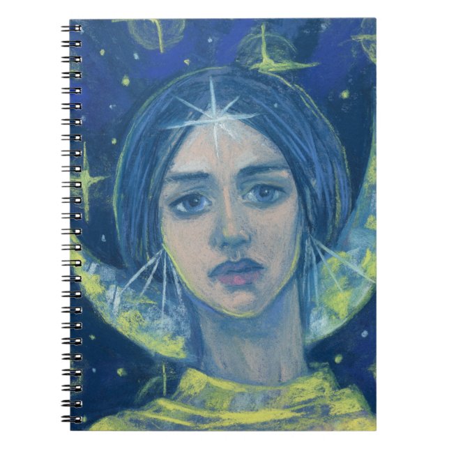 Hecate, Moon goddess, pastel painting, fantasy art Notebook (Front)