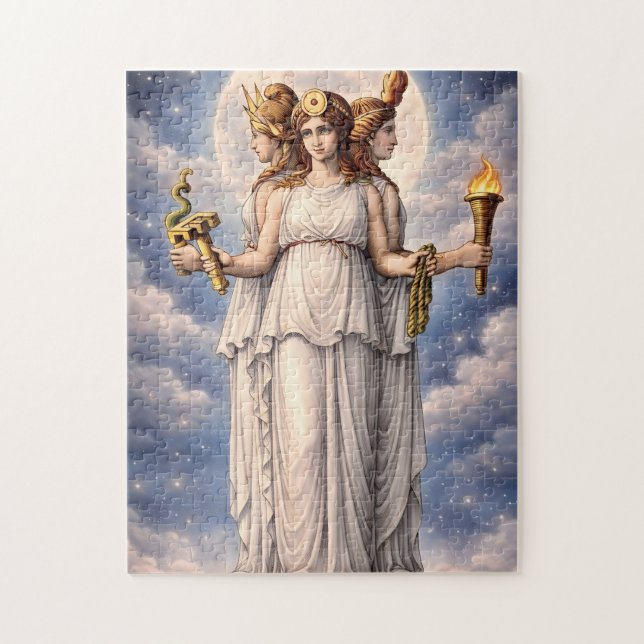 Hecate Triple Goddess Celestial Moon Art – myth Jigsaw Puzzle (Vertical)