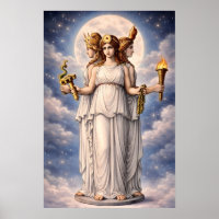 Hecate Triple Goddess Celestial Moon Art – myth