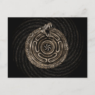 Hecate Wheel with ouroboros Postcard