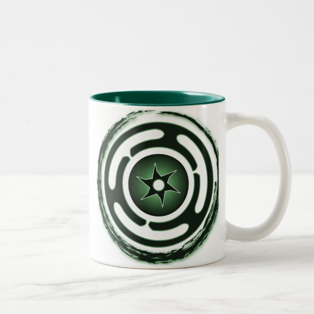 Hecate's Wheel (Green) Mugs (Right)