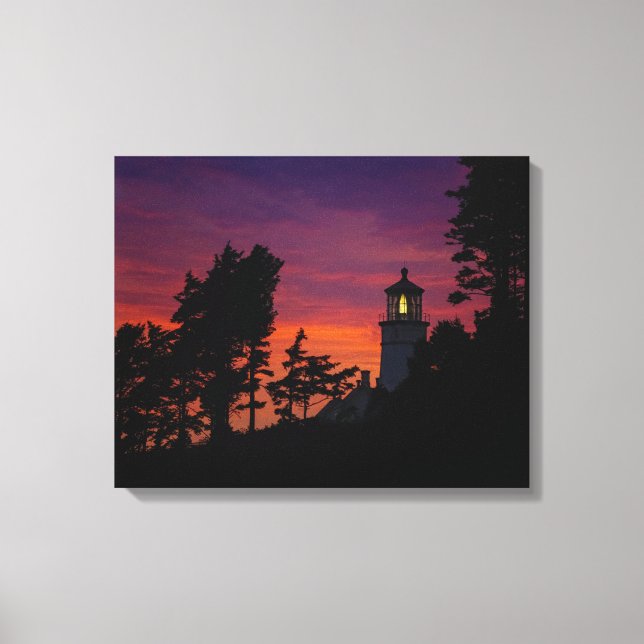Heceta Head Lighthouse Landscape | Oregon Coast Canvas Print (Front)