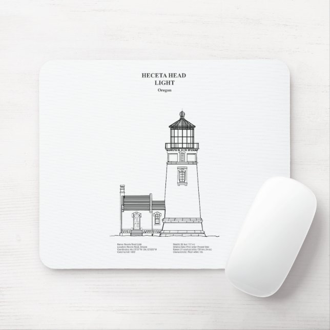 Heceta Head Lighthouse - Oregon - BD Mouse Mat (With Mouse)