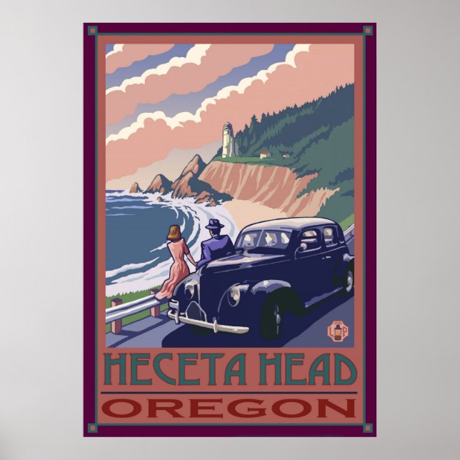 Heceta Head Lighthouse, Oregon Coast Poster (Front)