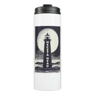 Heceta Head Lighthouse Oregon Moon Thermal Tumbler