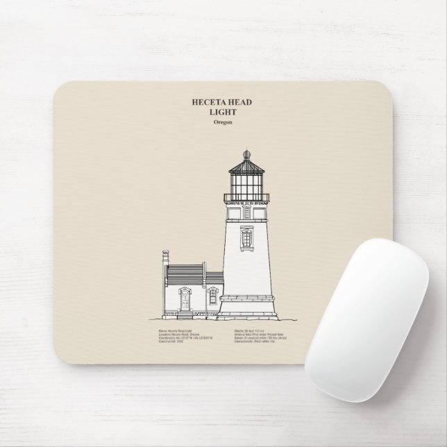 Heceta Head Lighthouse - Oregon - SBD Mouse Mat (With Mouse)
