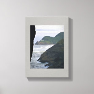 Heceta Head Lighthouse & Sea Lions Canvas Print