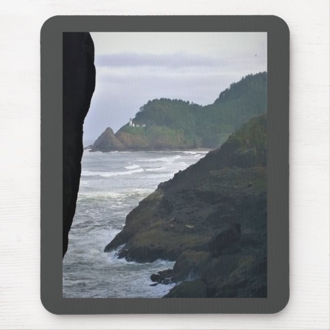 Heceta Head Lighthouse & Sea Lions, OR Mouse Mat (Front)